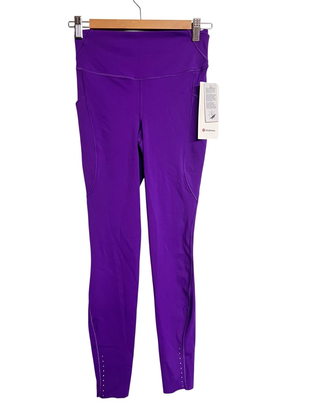 New Lululemon Fast And Free Collegiate Purple High-Rise Leggings 28” Pockets